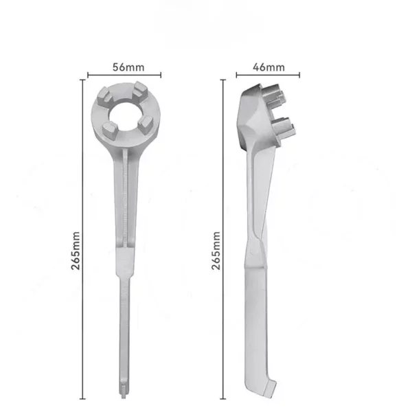 Clé en aluminium pour barils de 10, 15, 20, 30, 50 et 55 gallons - Mesures